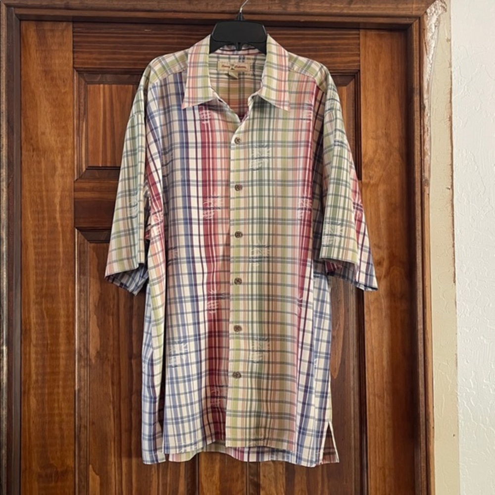 Tommy Bahama Multicolor Plaid Men's Shirt size large
